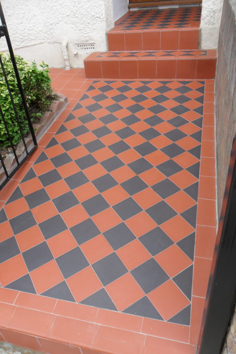 Basic Red And Black Checkerboard Victorian Pathway (NO BORDER ...